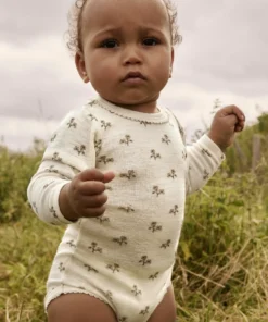 Lil Atelier Baby Nalu Slim Ullbody - Turtledove/Flower