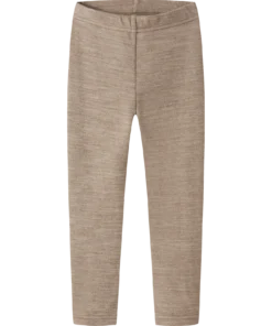 Lil Atelier Nilo Wool/Modal Slim Legging Sepia Tint