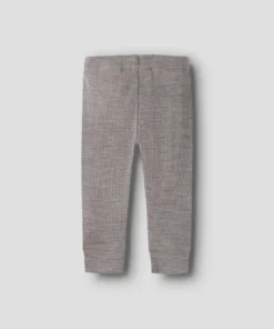 Alternative view of Name It Wax Wool Rib Leggings Satellite