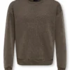 Only And Sons Larry Eflow Washed Crew Tarmac