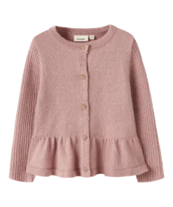 Lil Atelier Nomo Nia Wool Knit Cardigan Fawn