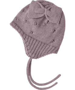 Name It Wrilla Bow Wool Knit Hat Toadstool