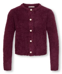 Kids Only Piumo Petra Pearl Cardigan Mauve Wine
