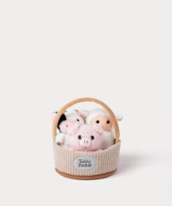 Teddykompaniet Farm kurv M/3 Bamser 15x12 cm