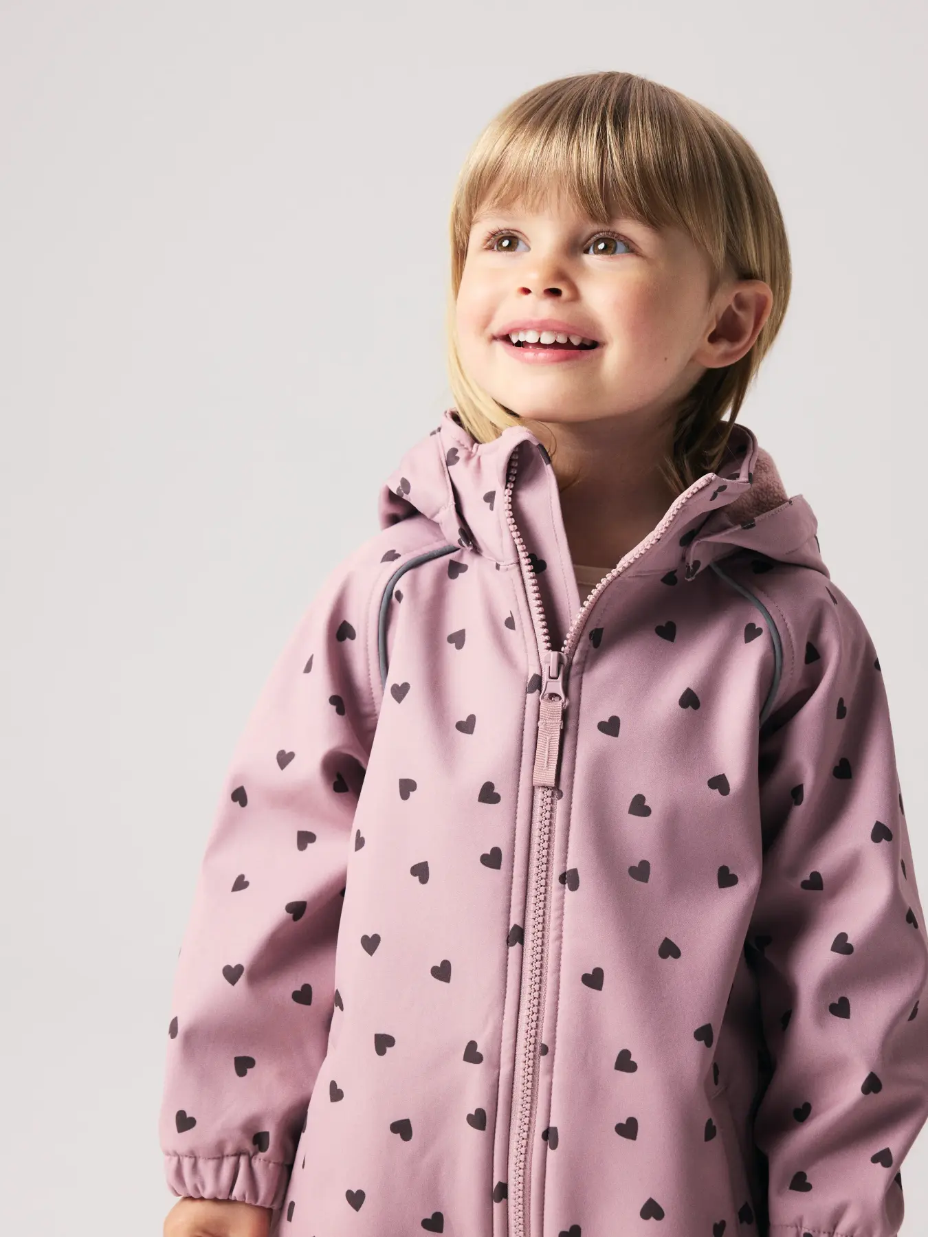 Name It Falfa08 Softshell Suit Woodrose/Hearts - Image 2